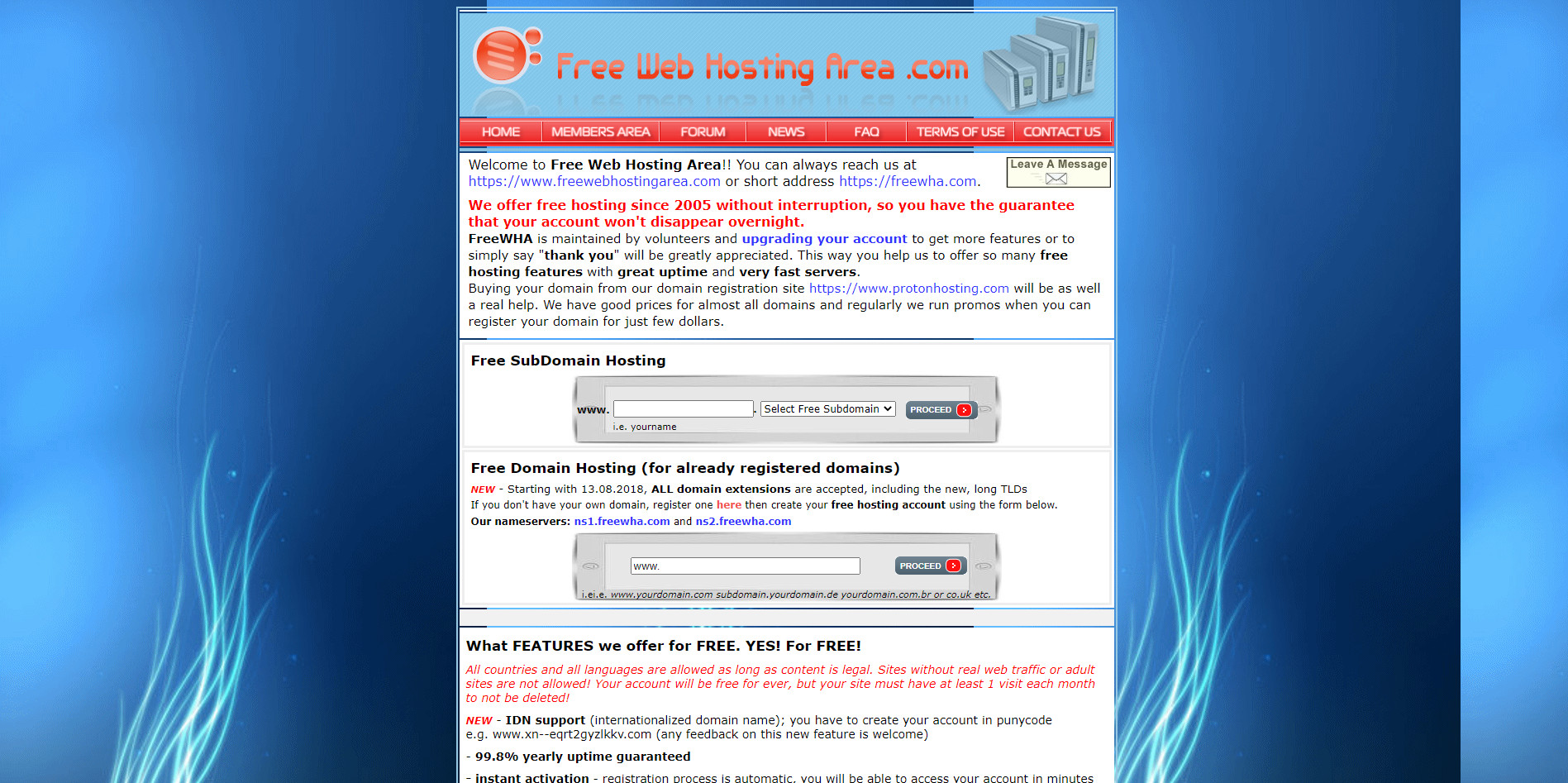 FreeWebHostingArea